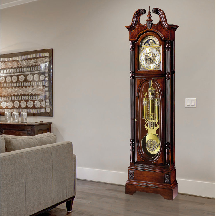 Howard Miller Stewart 86.25'' H Wood Grandfather Clock with Adjustable